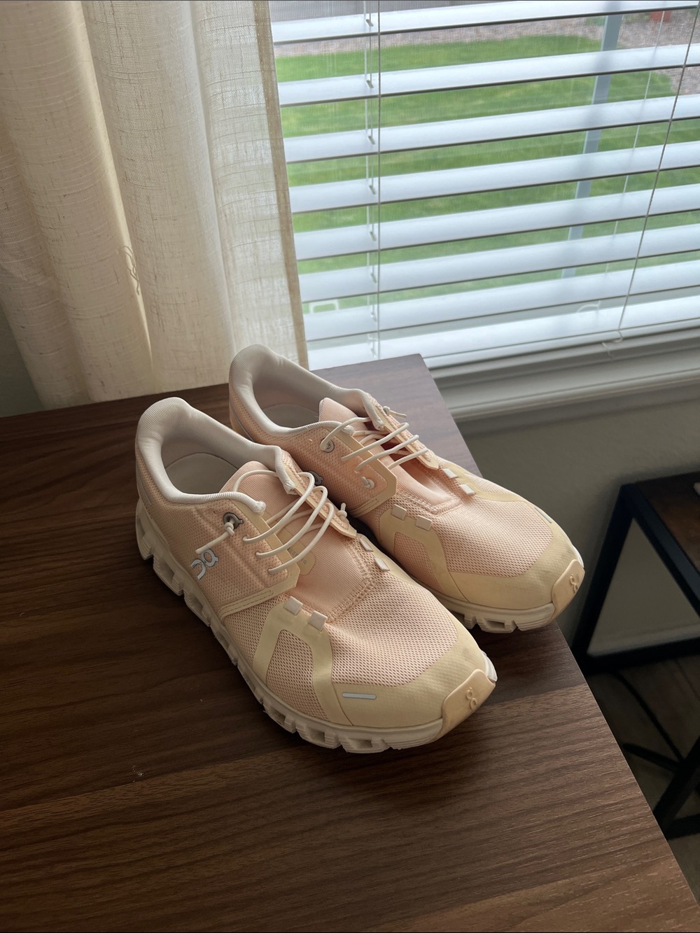 Women's Light Peach Athletic Sneakers by On - Cushioned Everyday Comfort